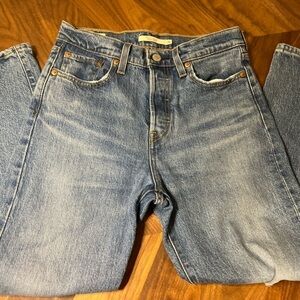 Levi’s wedgie straight jeans button fly size 26 big E tab rare